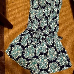 Lilly Pulitzer Strapless Romper .  Excellent condition .